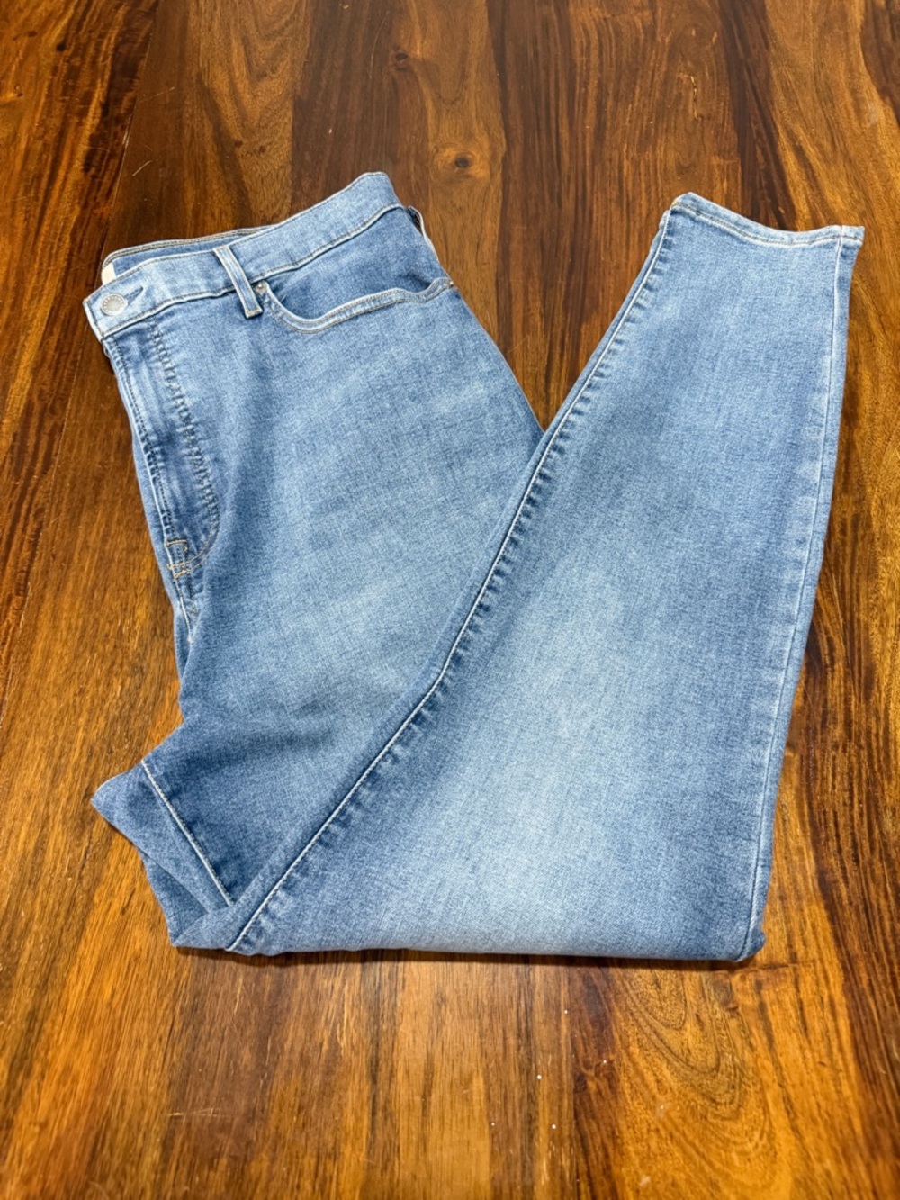Everlane 35 organic cotton light blue high-rise skinny jeans